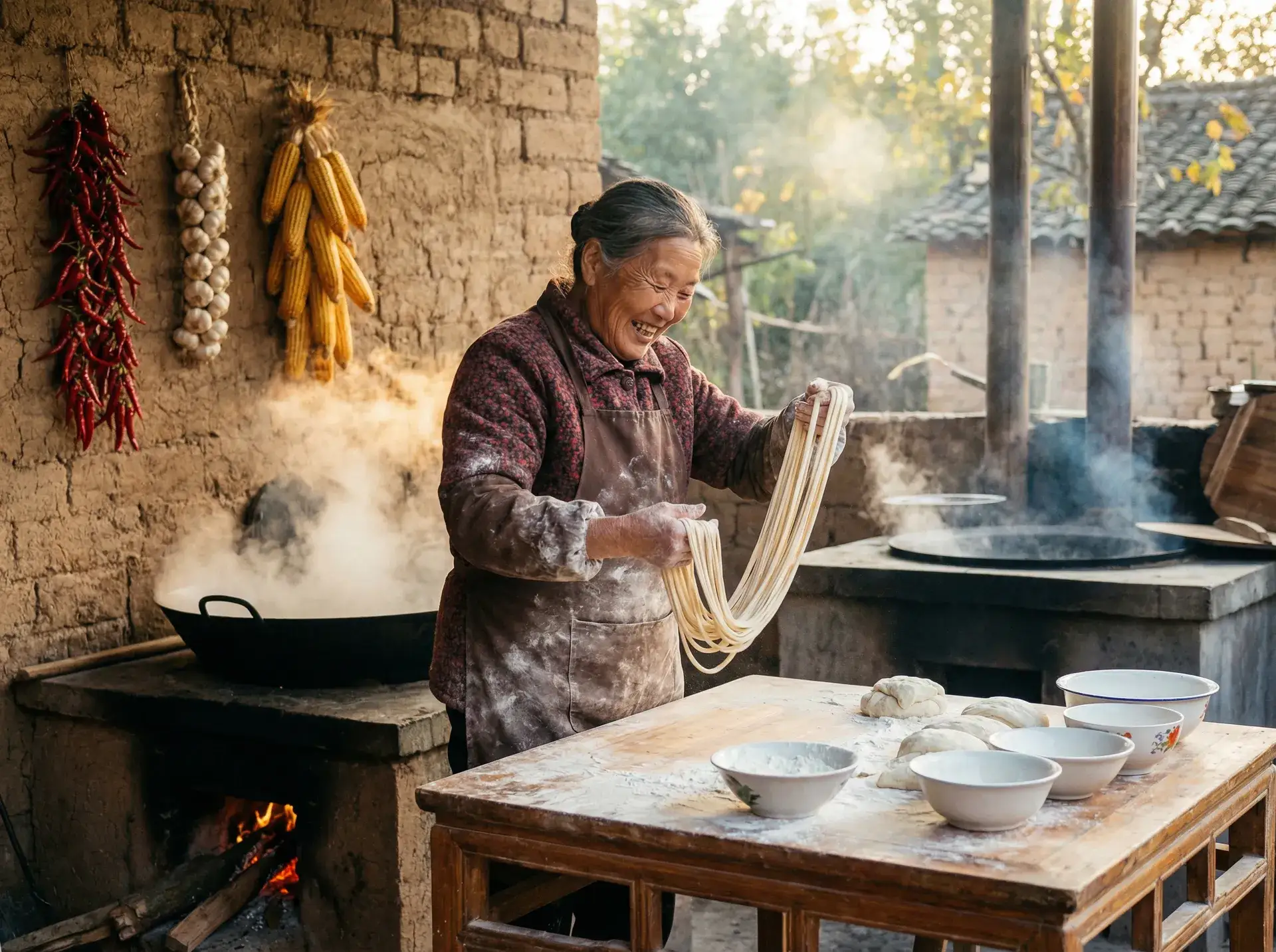 农家大嫂手擀面 - 仙踪林最新视频网站怎么进 乡村美食